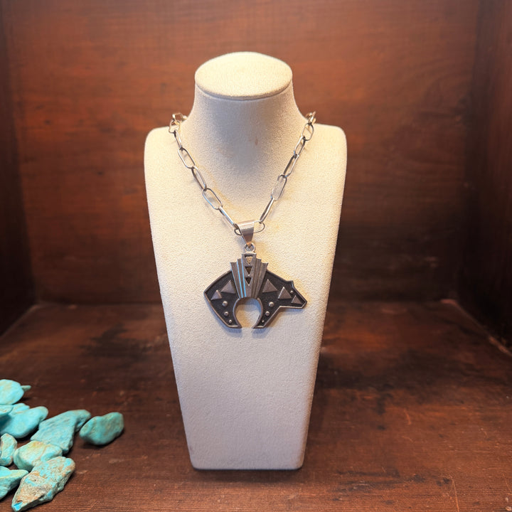 Sterling Silver Overlay Bear Pendant