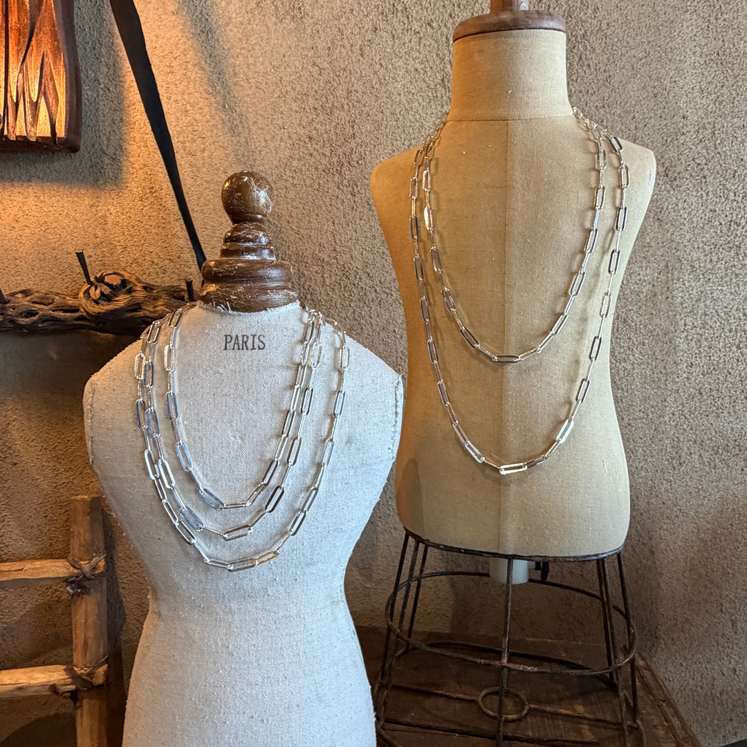 Flat Oval Cable Paper Clip Chain