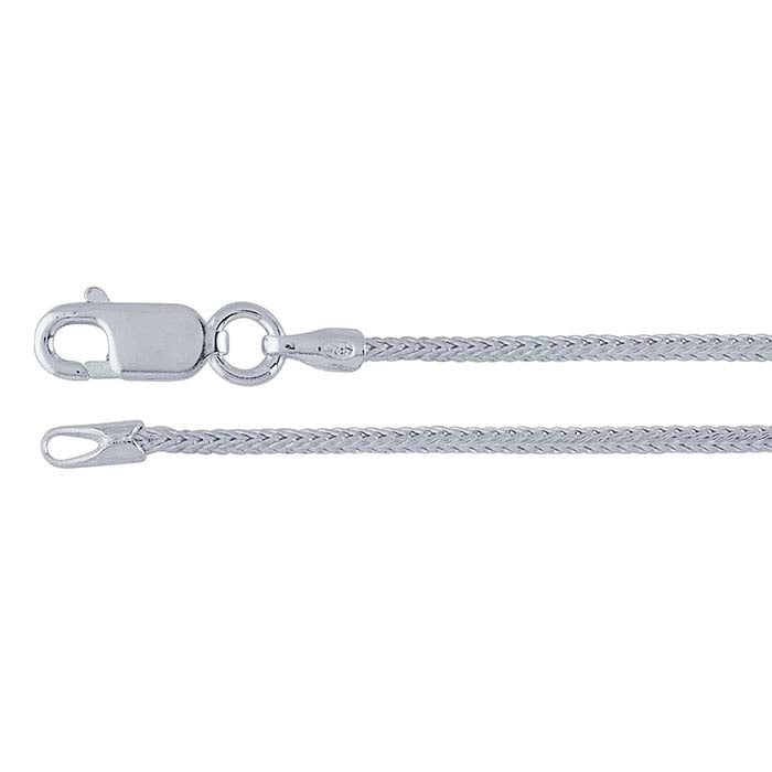 Sterling Silver 2mm Round Fox Tail Chain