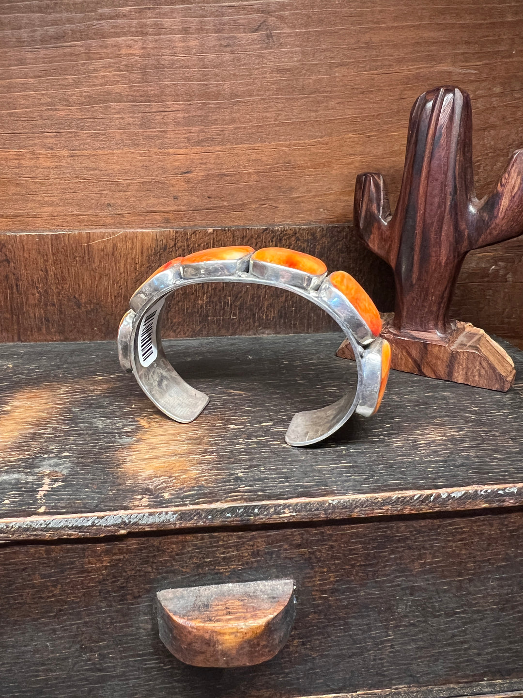 Orange Spiny Large Square Cuff (Medium)