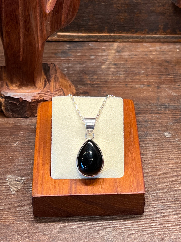 Onyx Tear Drop Pendant