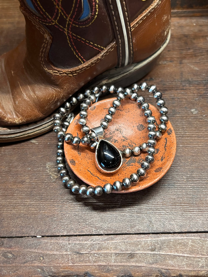 Onyx Tear Drop Pendant