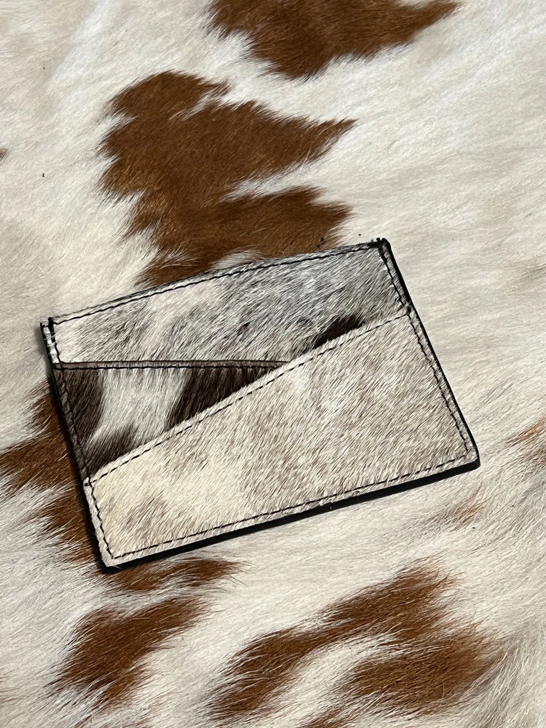 Stamped Leather Card Holders + Cowhide