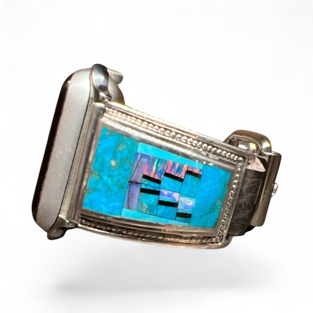 Stardust Inlaid Leather Watch Band