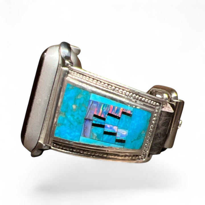 Stardust Inlaid Leather Watch Band