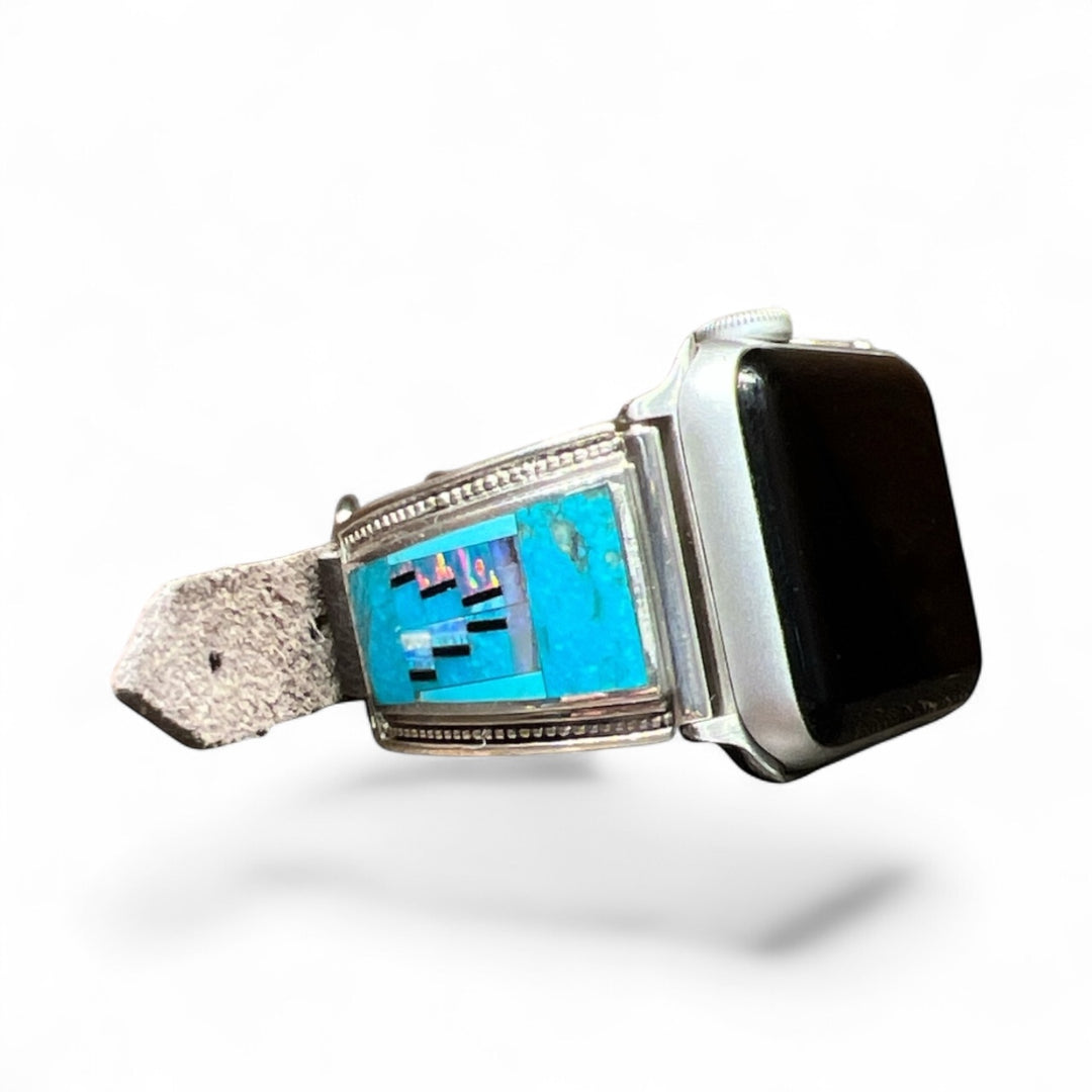 Stardust Inlaid Leather Watch Band