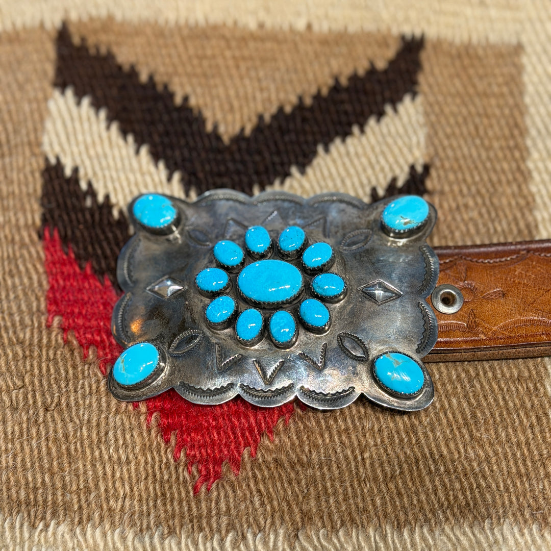 Vintage Navajo Cluster Belt Buckle