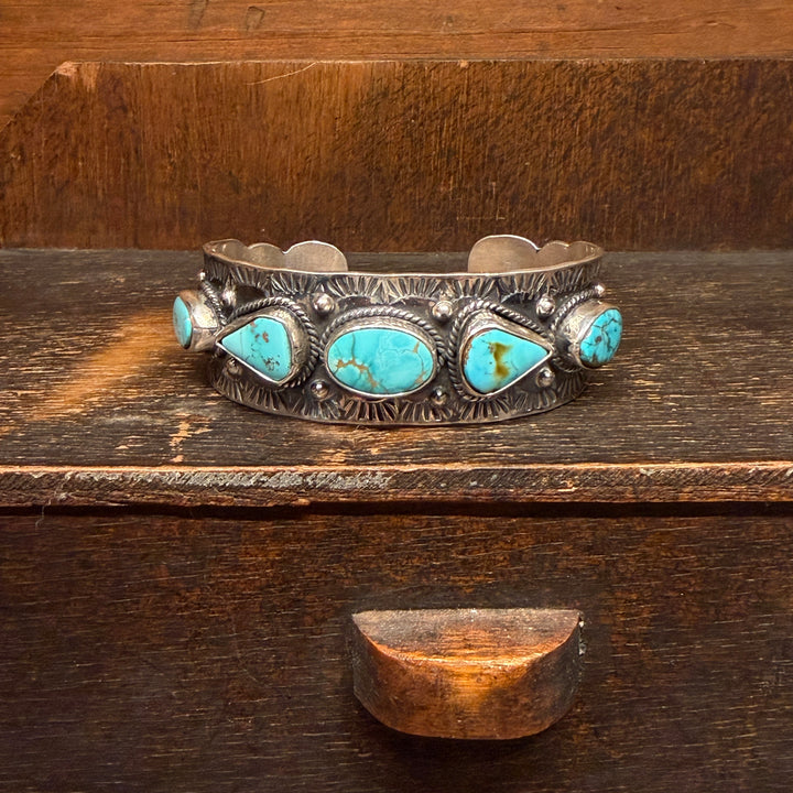 5 Stone Turquoise Cuff