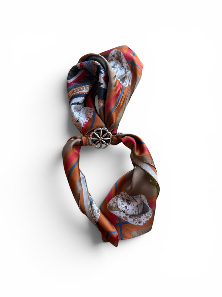 Flower Concho Scarf Slide