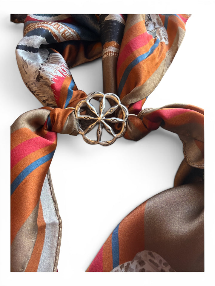 Flower Concho Scarf Slide