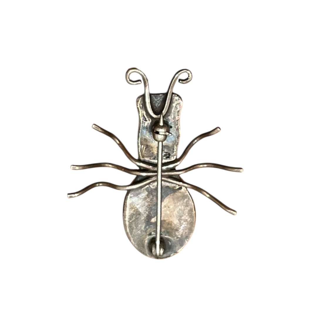 Vintage Navajo Turquoise Beetle Pin