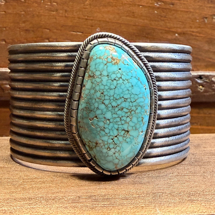 Tufa Cast Number Eight Turquoise Cuff