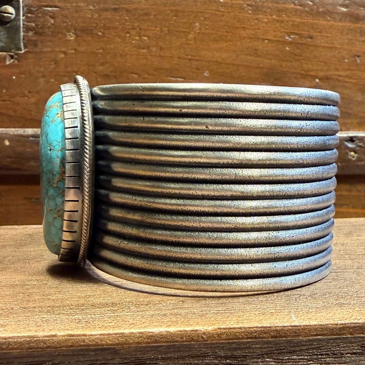 Tufa Cast Number Eight Turquoise Cuff