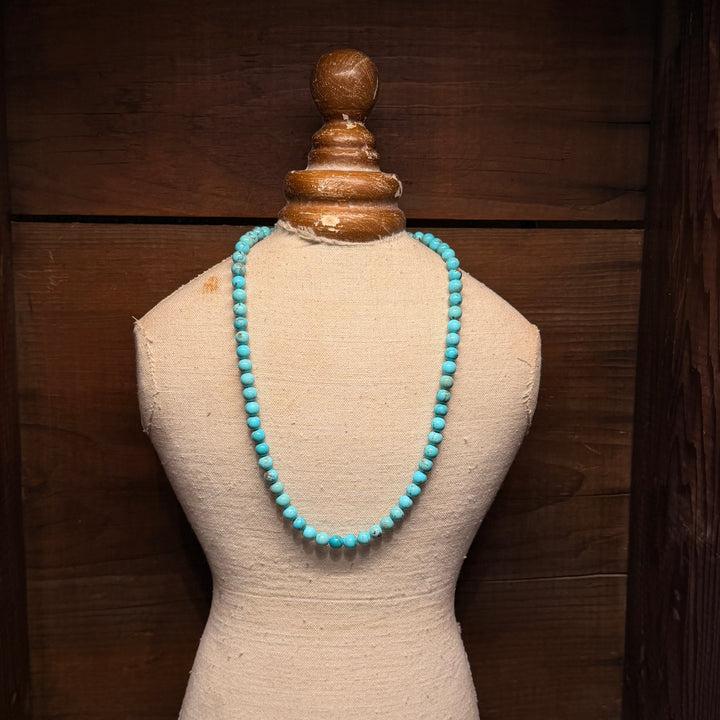 6mm Turquoise Bead Necklace