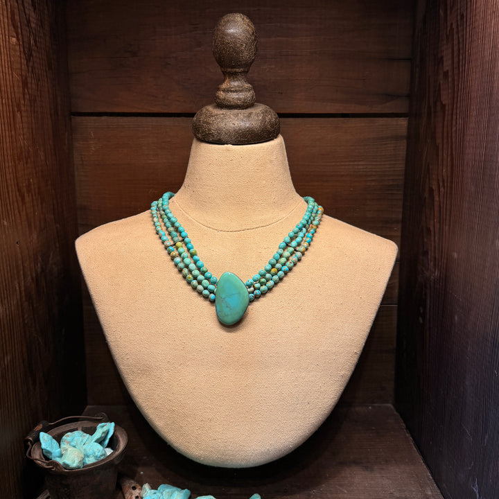 Vintage Turquoise Multi-Strand Necklace