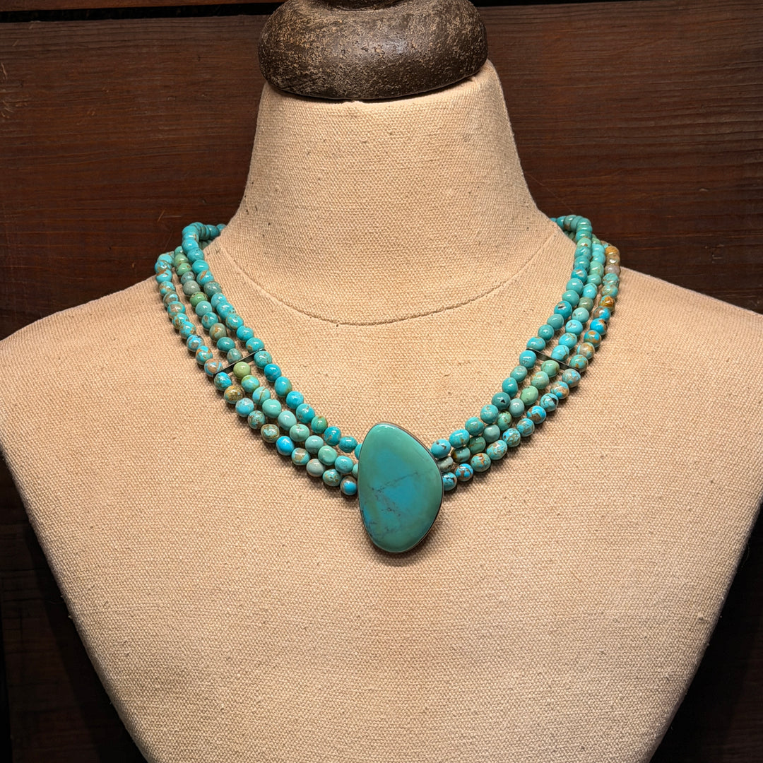 Vintage Turquoise Multi-Strand Necklace