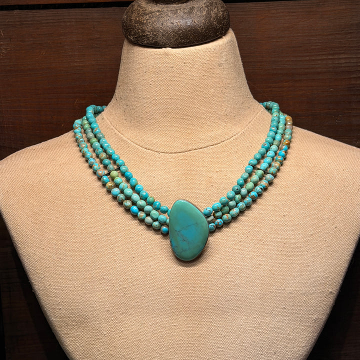 Vintage Turquoise Multi-Strand Necklace