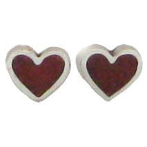 Coral Heart Studs