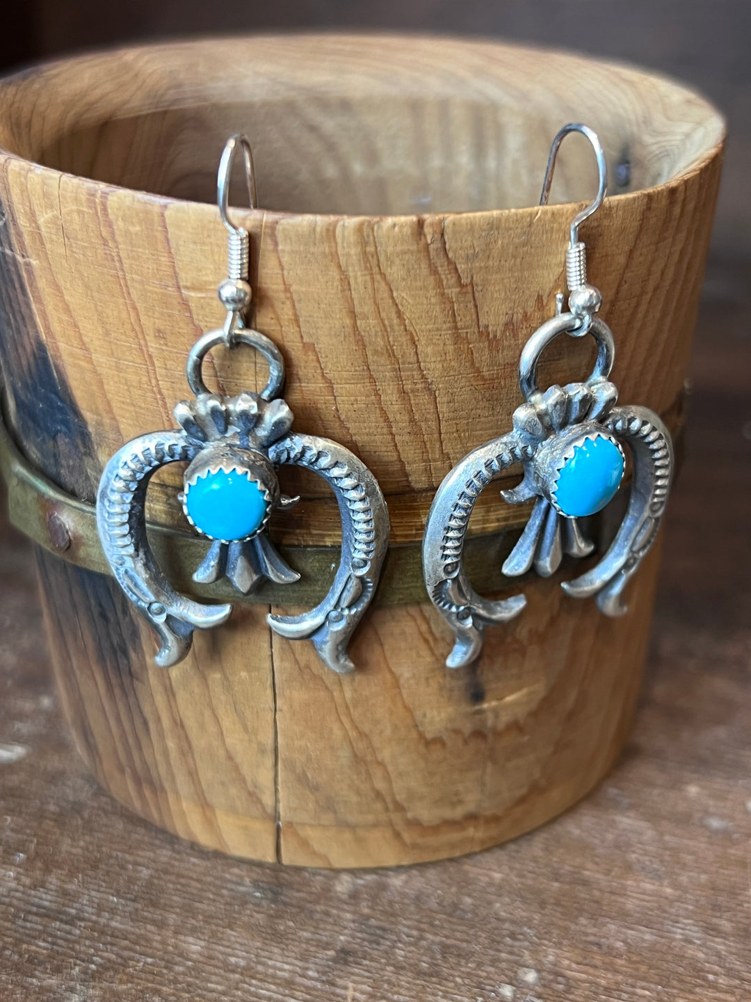 Turquoise Stamped Naja Earring