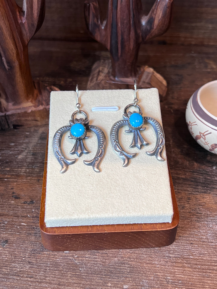 Turquoise Stamped Naja Earring