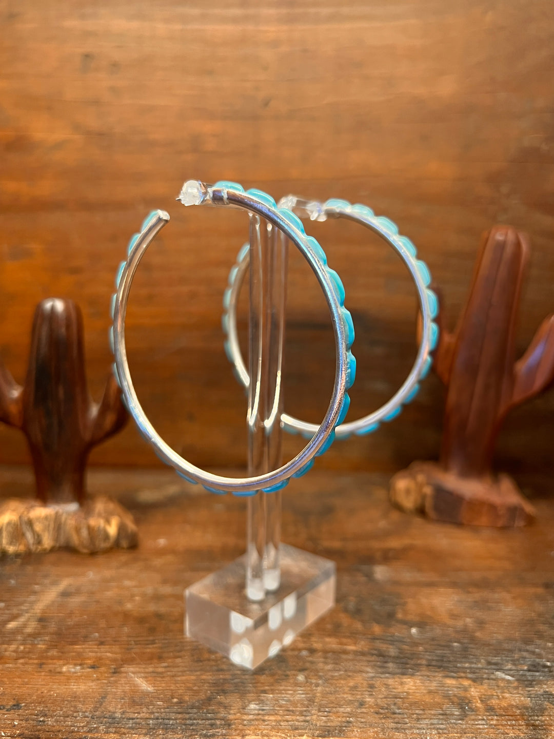 Turquoise Hoops