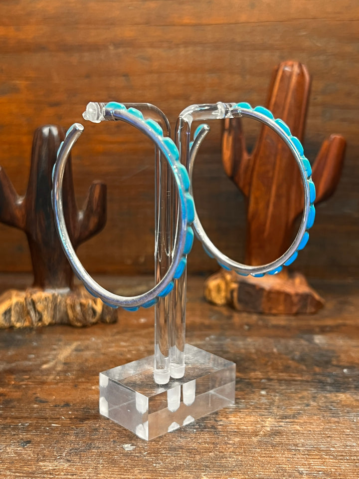 Turquoise Hoops