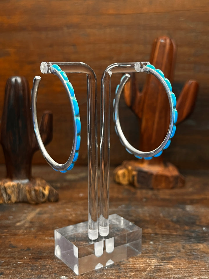 Turquoise Hoops