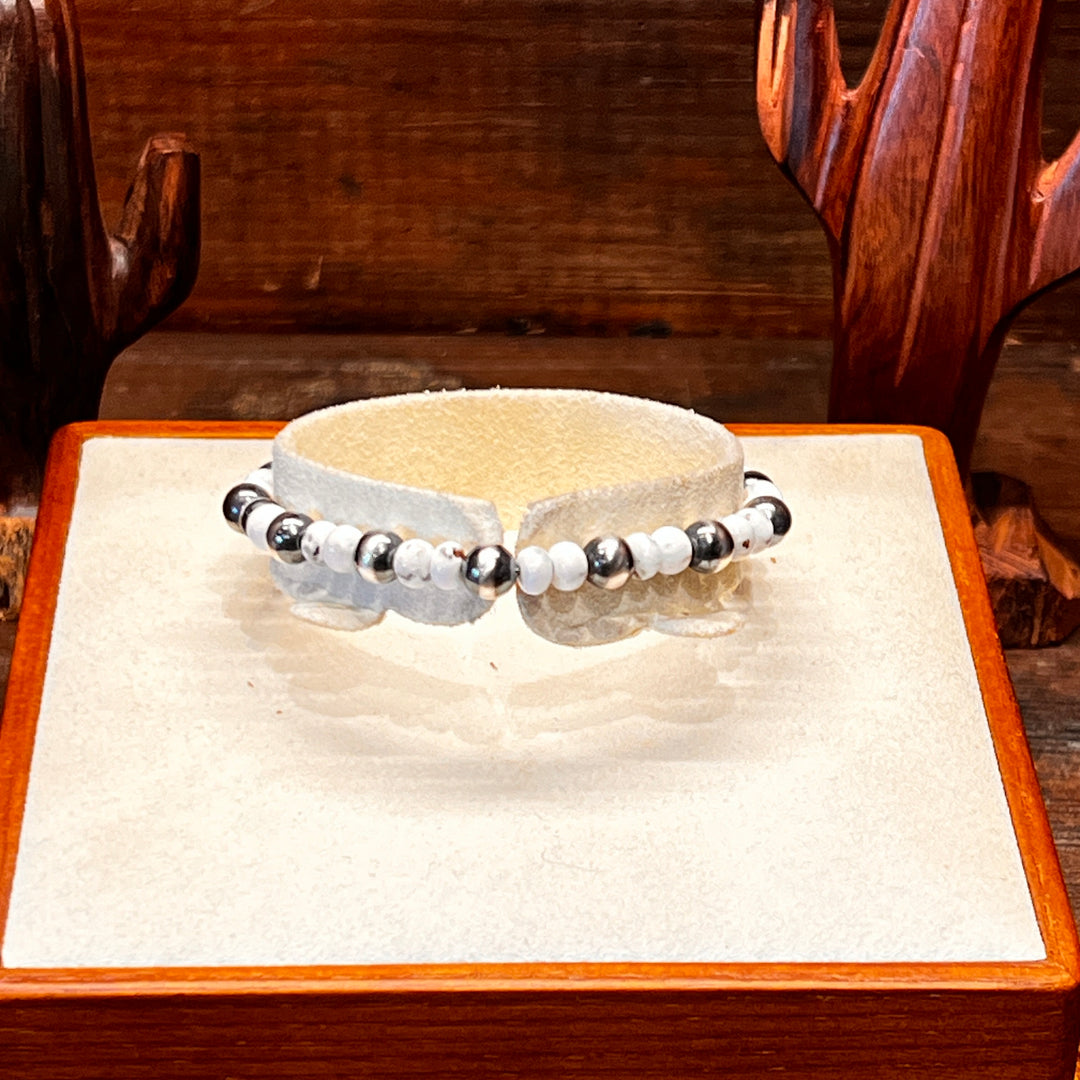 White Buffalo Navajo Pearls Bracelet