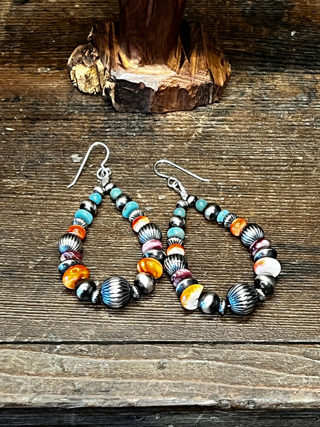 Multi Color Navajo Pearls Earrings