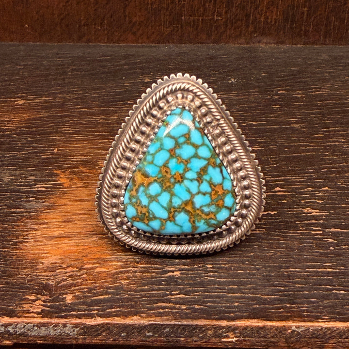 Spiderweb Kingman Turquoise Ring