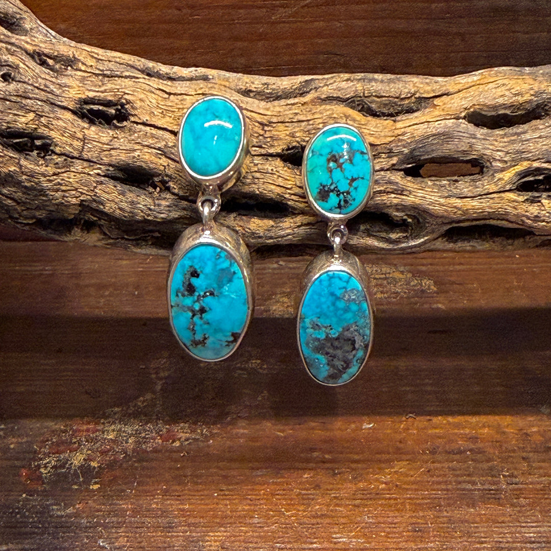 Kingman Turquoise Dangle Earrings
