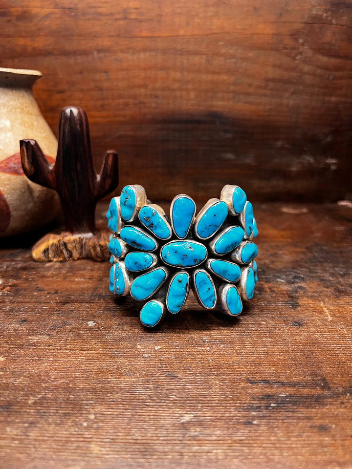 Kingman Turquoise Cluster Cuff