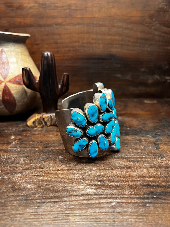 Kingman Turquoise Cluster Cuff