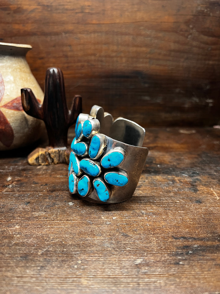 Kingman Turquoise Cluster Cuff