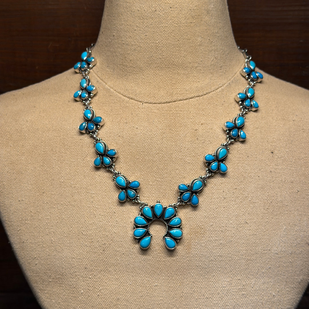 Kingman Turquoise Mini Squash Necklace