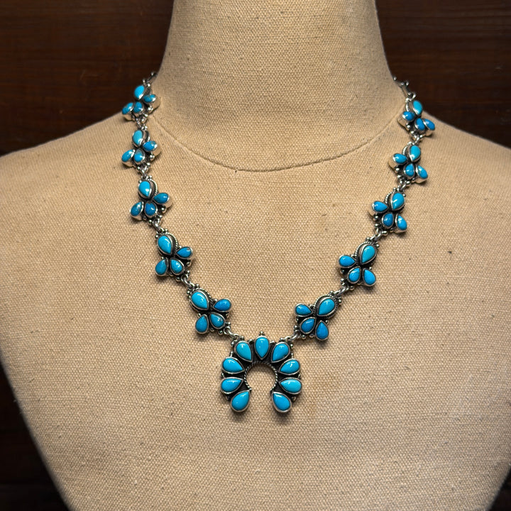Kingman Turquoise Mini Squash Necklace