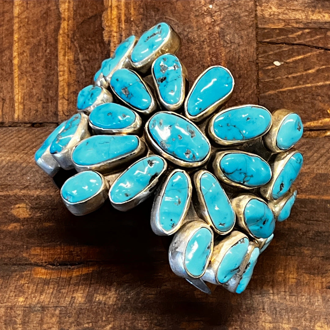 Kingman Turquoise Cluster Cuff