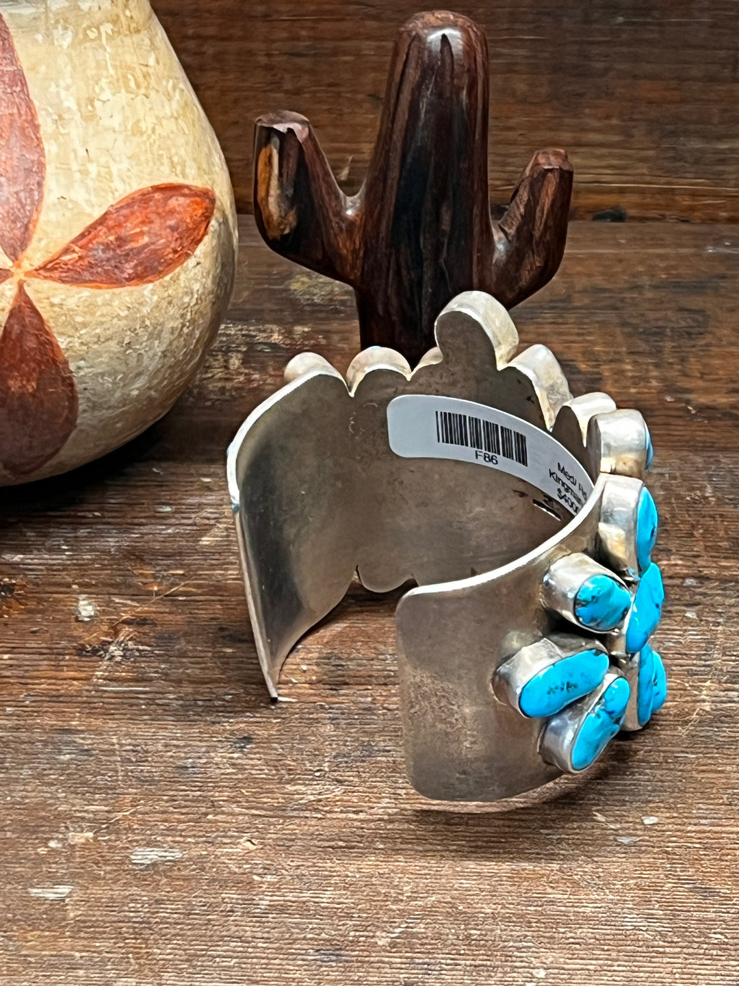 Kingman Turquoise Cluster Cuff