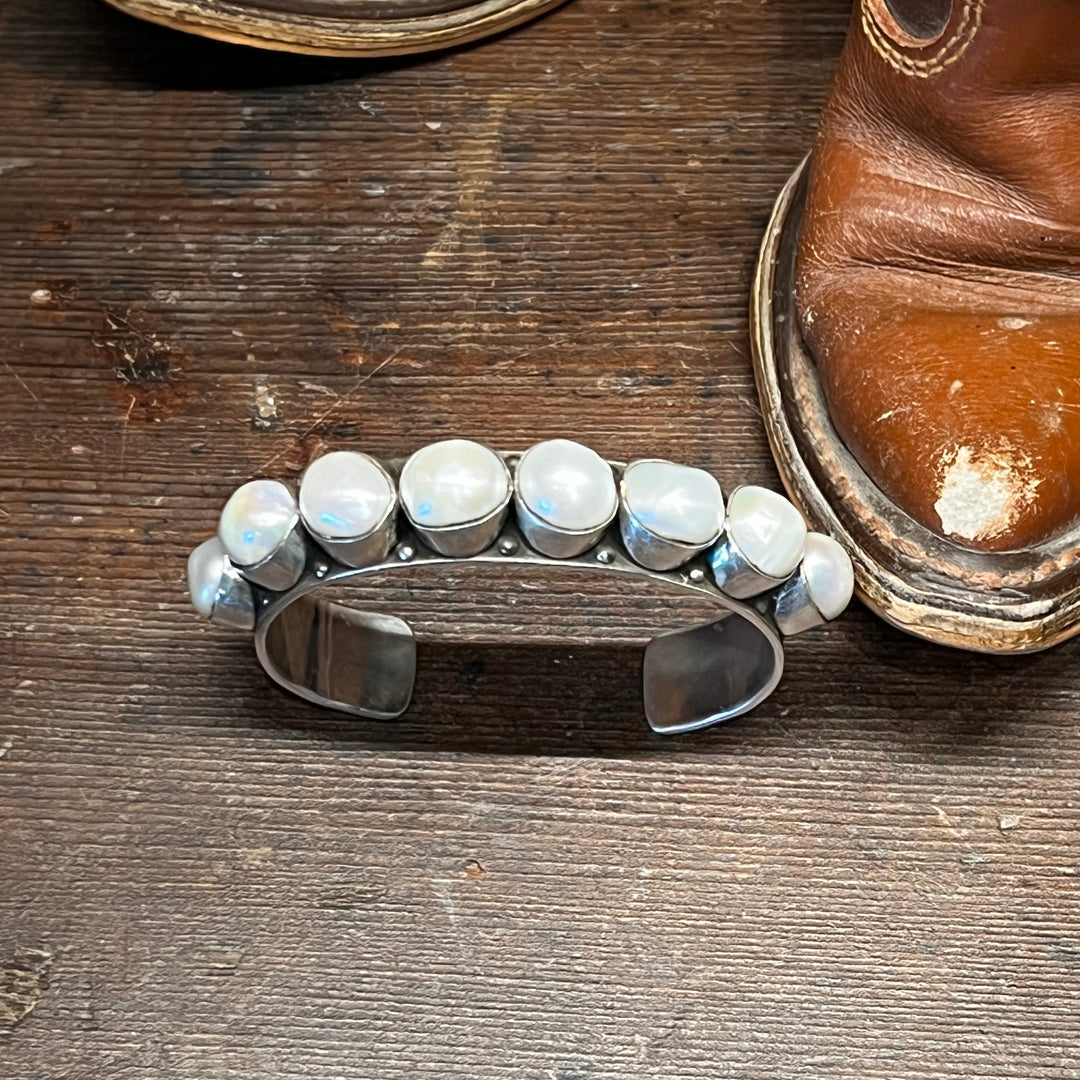 Fresh Water Pearl Stacker Cuff (Medium)