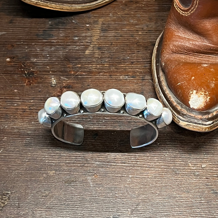 Fresh Water Pearl Stacker Cuff (Medium)