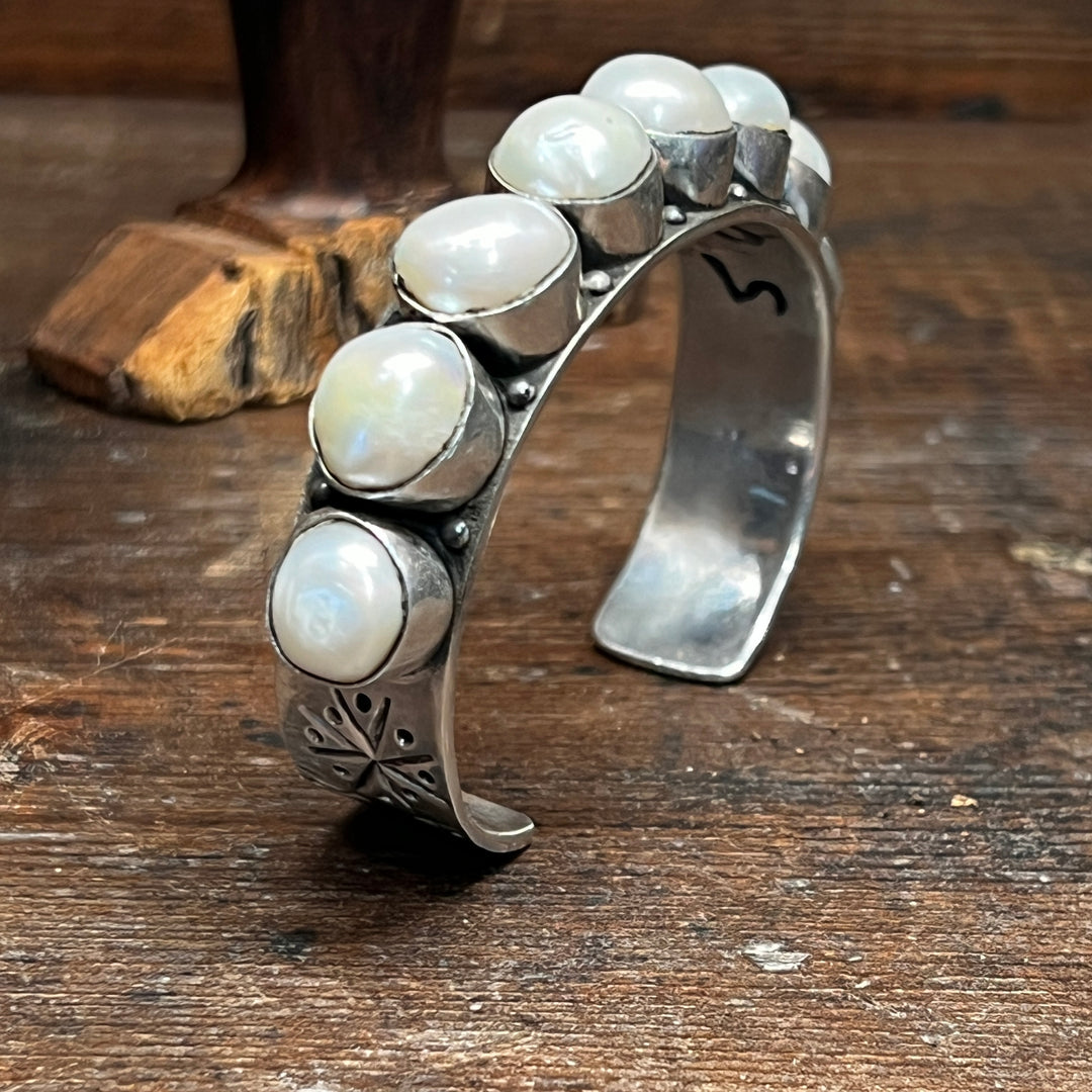 Fresh Water Pearl Stacker Cuff (Medium)