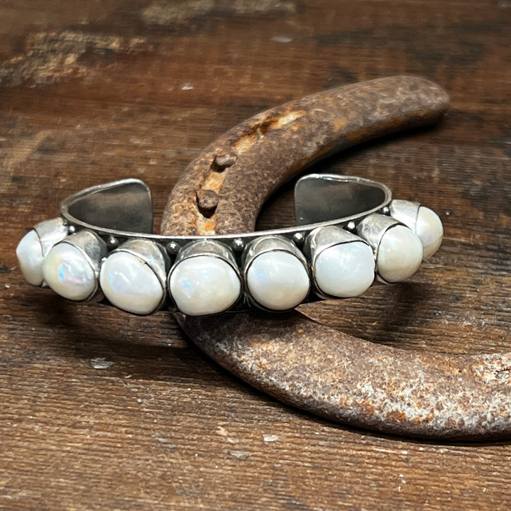 Fresh Water Pearl Stacker Cuff (Medium)