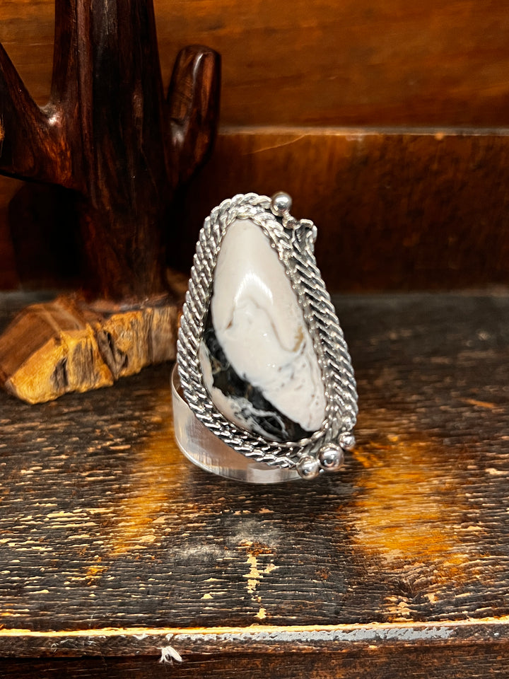 White Buffalo Double Rope Adjustable Ring