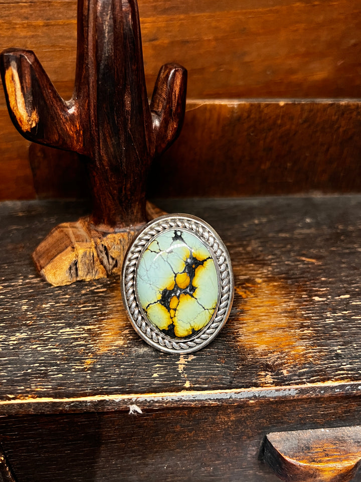 Black Jack Turquoise Ring