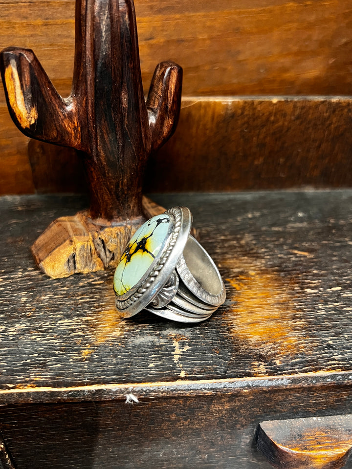 Black Jack Turquoise Ring