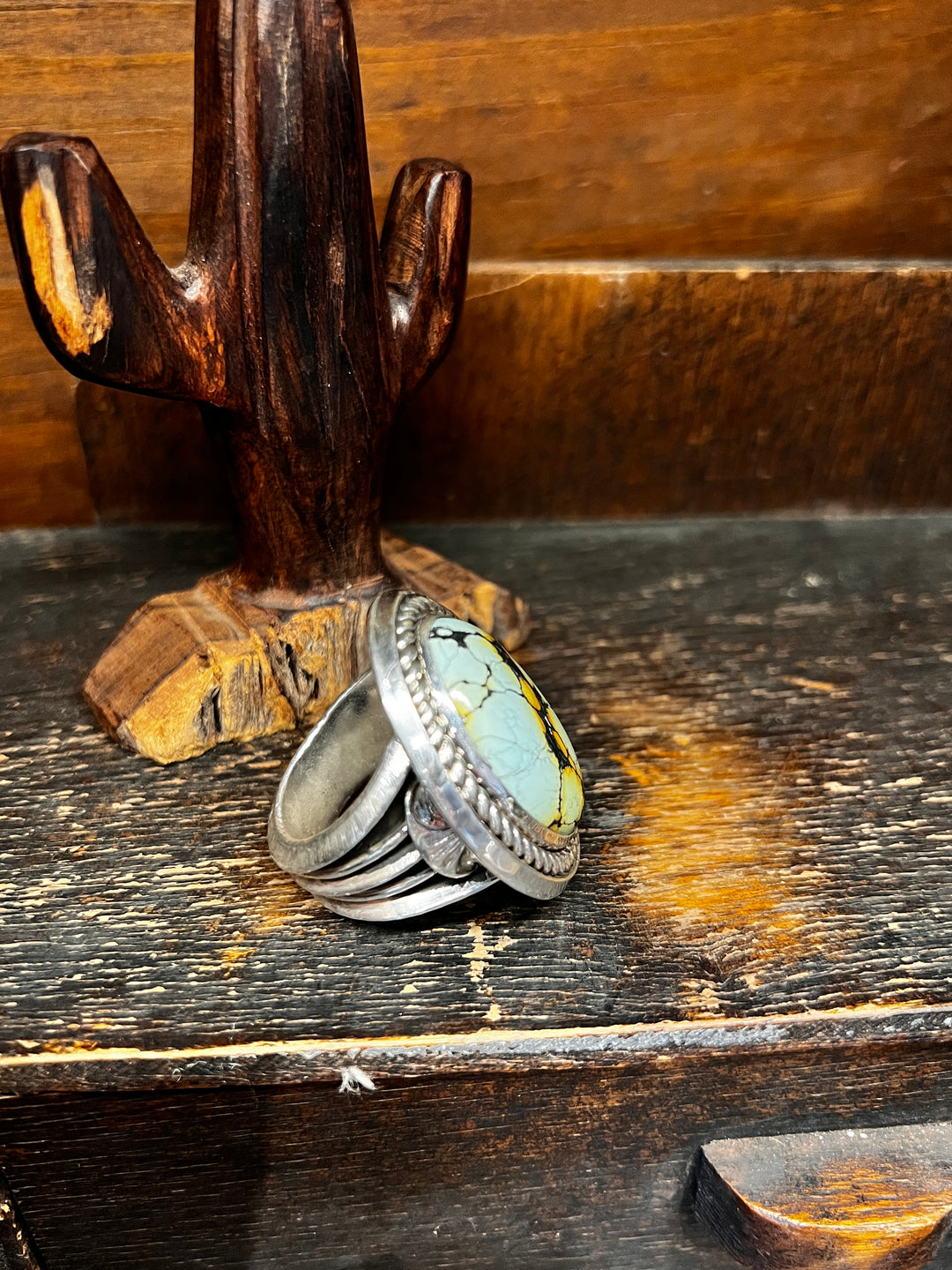 Black Jack Turquoise Ring