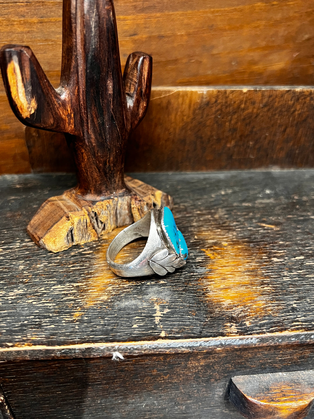 2 Stone Turquoise Ring