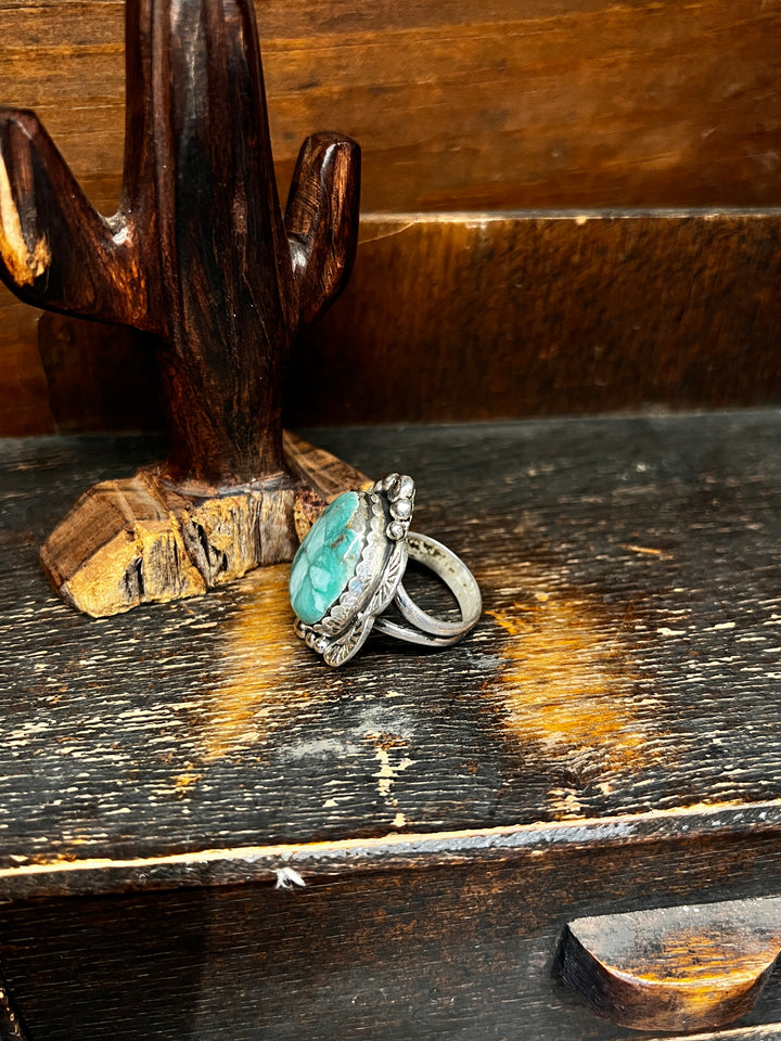 Crescent Valley Turquoise Adjustable Ring