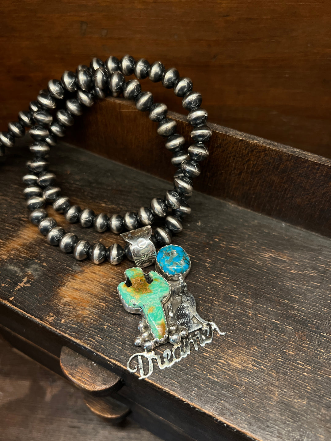 Mantis and Morenci Turquoise Dreamer Pendant