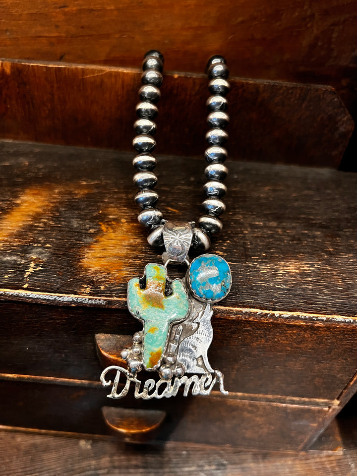 Mantis and Morenci Turquoise Dreamer Pendant